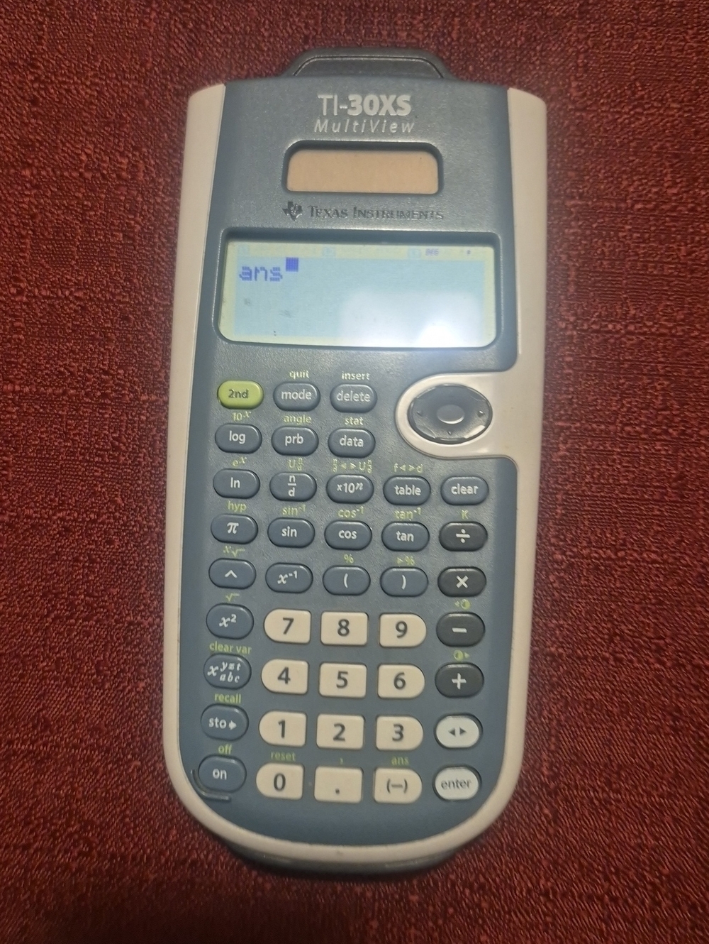 Texas Instruments TI-30XS Scientific Calculator in Blue and White